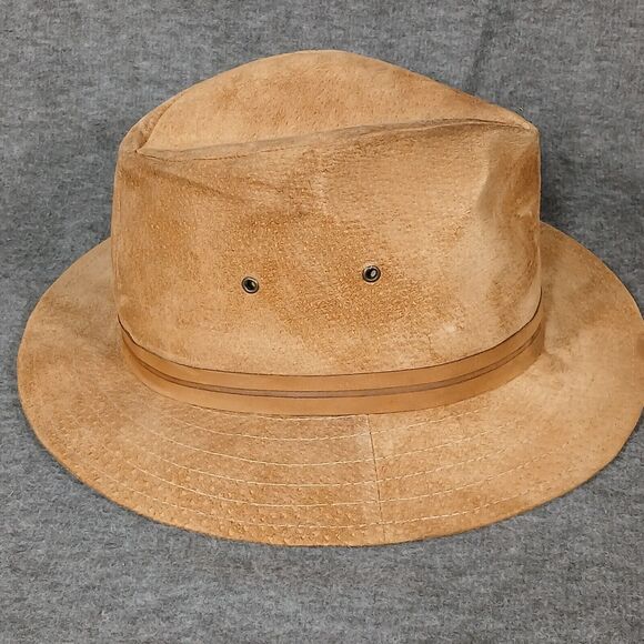 Sima International Men Vintage 100% Suede‎ Made in USA Trimmed Hat Fedora Size M - Picture 5 of 16